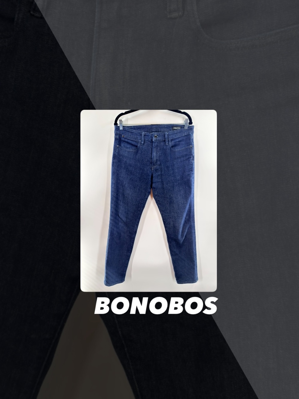 EUC Bonobos Slim Tapered Dark Blue Premium 4-Way Stretch Jeans